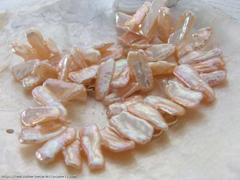 AAA Pink Biwa Stick Freshwater Pearls