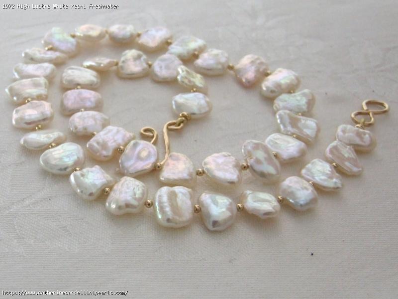 High Lustre White Keshi Freshwater Pearl Necklace