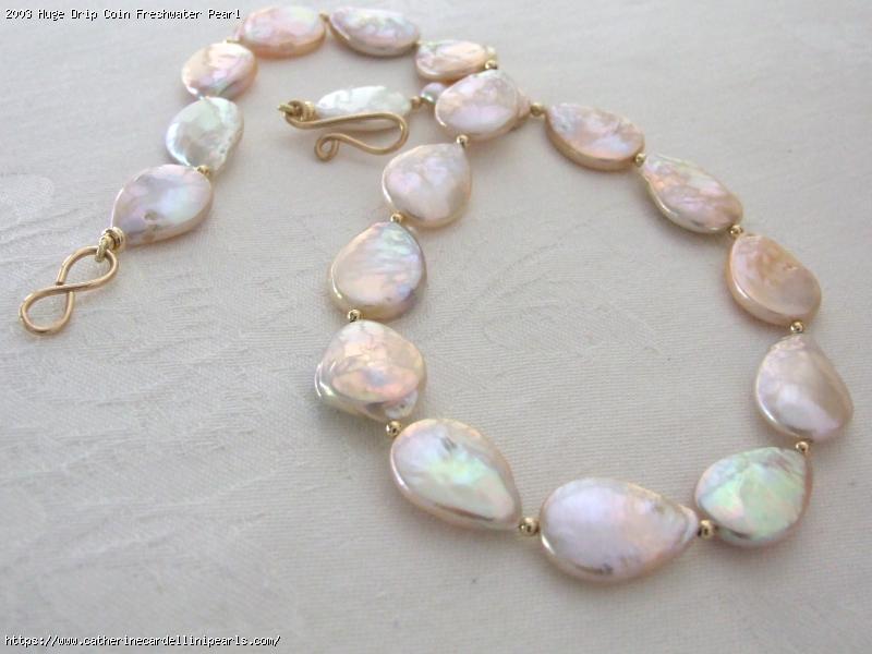 Huge Drip Coin Freshwater Pearl Necklace