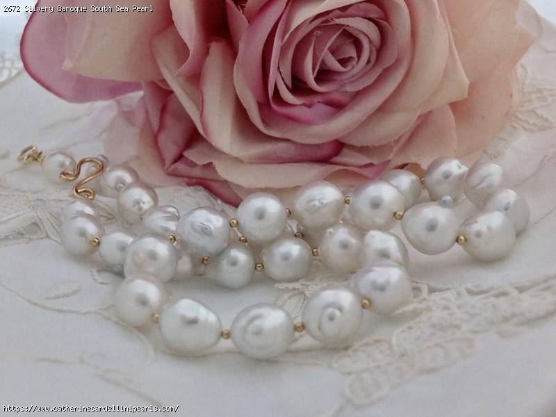 Silvery Baroque South Sea Pearl Necklace