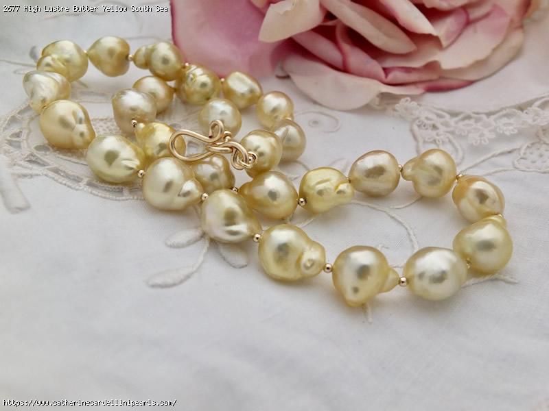 High Lustre Butter Yellow South Sea Baroque Necklace
