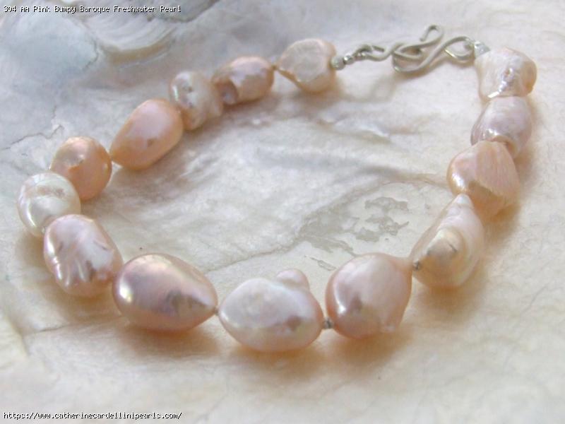 AA Pink Bumpy Baroque Freshwater Pearl Bracelet