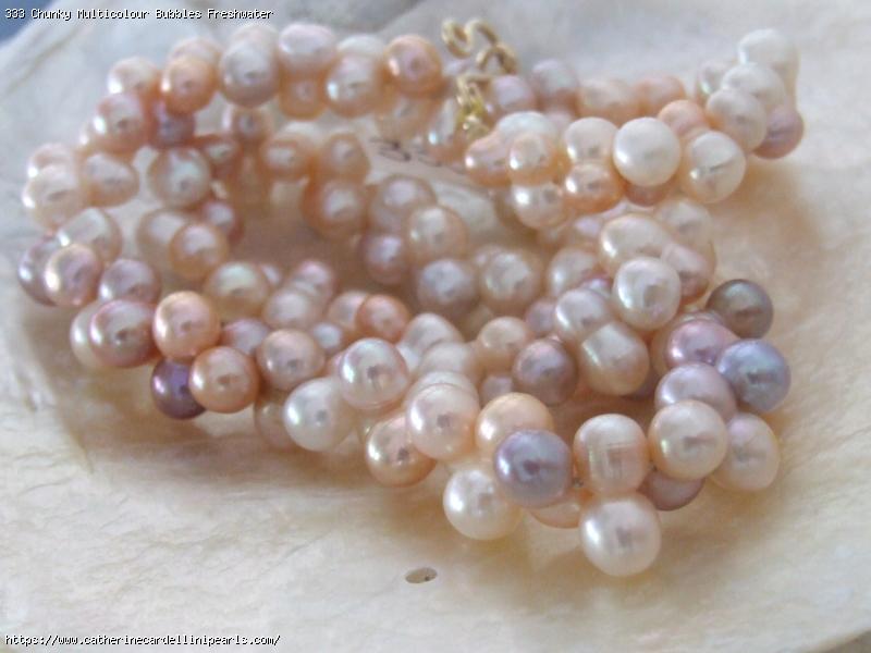 Chunky Multicolour Bubbles Freshwater Pearl Necklace