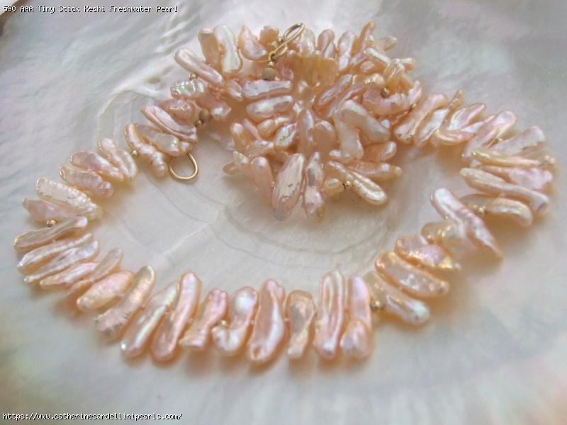 AAA Tiny Stick Keshi Freshwater Pearl Necklace